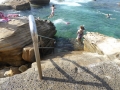 Jumping into Giles Baths at Coogee