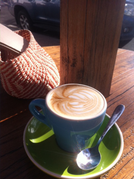 Manly Wine for coffee in front of the Sebel Hotel in Manly